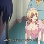 White Blue 4 - Old man bangs busty hentai nurse while her boyfriend watches