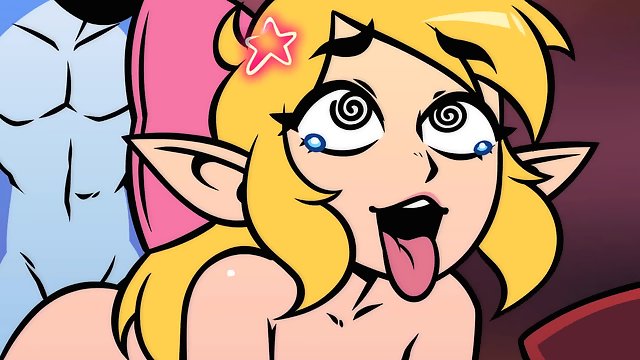 Gay Cartoon - Femboy Link spreads out his bussy for the sharks to save his girl zelda