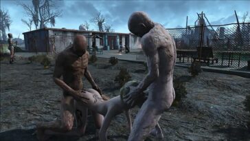 Fallout Big zombie threesome fuck at the plantation