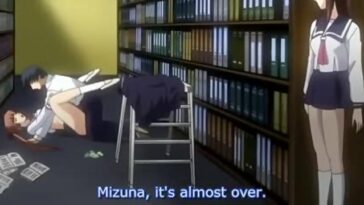 Ringetsu 2 - Hentai schoolgirl caught masturbating in library gets virgin pussy fucked