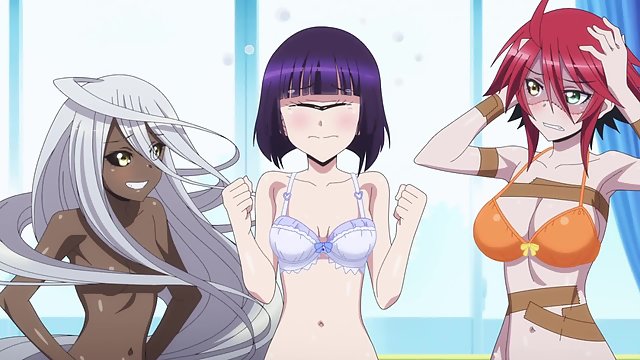 Monster Musume OVA 2 - Ecchi - Busty monster girls try on cute bras