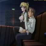 Schoolgirl fucks her bodyguard while watching a movie in the theater