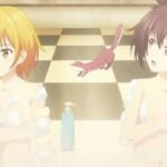 Super HxEros (uncensored) 11 - Ecchi - Anime schoolgirl talk gossip while taking a bath