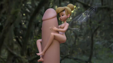 Tiny Tinker Bell fucks a Monster Cock in the woods