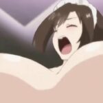 Busty hentai maid services you with a blowjob and a wet pussy cowgirl fuck
