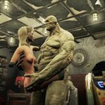 Fallout ogre zombie uses his slaves as rough sex toys