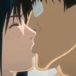Passionate kissing leads these two anime strangers in to having sex with each other