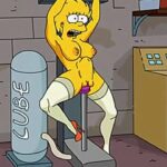 Adult Lisa Simpson fucking a sex machine