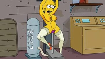 Adult Lisa Simpson fucking a sex machine