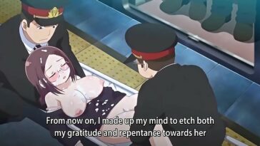 Graduation XX Train 3 - Huge titty sensei gets mouth fucked and covered in cum on train