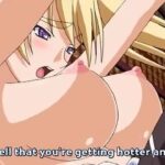 Busty anime blonde gets her wet pussy pounded in the school library