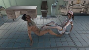 Fallout 4 Petite 3d nurse in stockings fucked on the desk