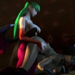 Sexy succubus morrigan roughly fucks a babe with her strapon
