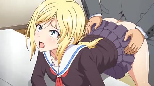 Lecherous Salaryman 2 - Naughty hentai schoolgirl gives uncle handjob on elevator