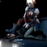 Harley Quinn fucks catwoman with her huge futanari dick