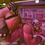 Hot gay heroes from Overwatch in 3d ass pounding action