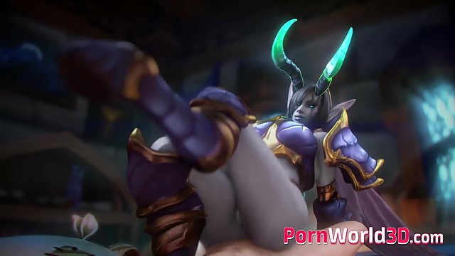 Hot 3D Hero Babes from World of Warcraft Sucks and Ride Meaty Cock