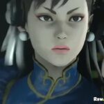 3D street fighter Chun Li loses a match and then gets strapon fucked