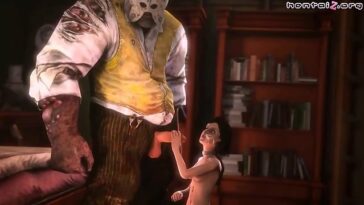 Bioshock Elizabeth gives a monster a blowjob, facial, and hardcore fuck