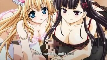 Sister Paradise3 ep2 - Wake up, your hentai double sister blowjob starts now
