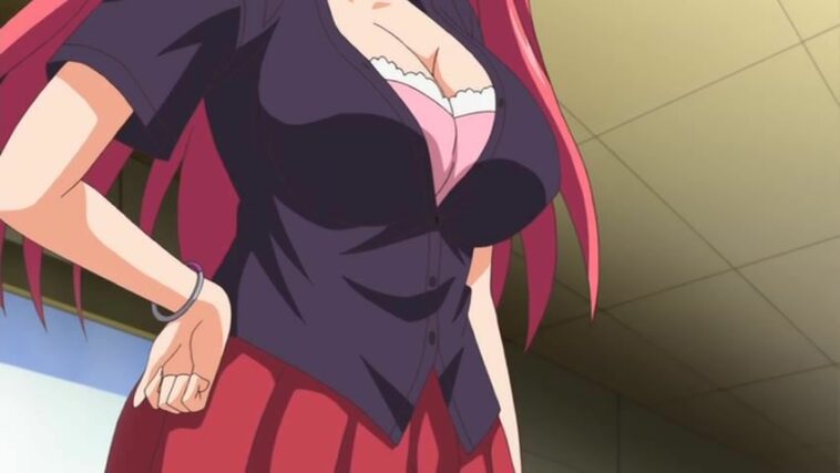 Redhead maid gives the guy a nice hentai tittyfuck