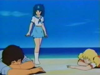 Hentai threesome on the beach of the lonely island