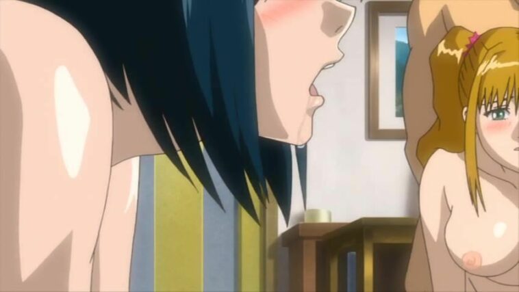 Black-haired anime chick is drilled by her angry man