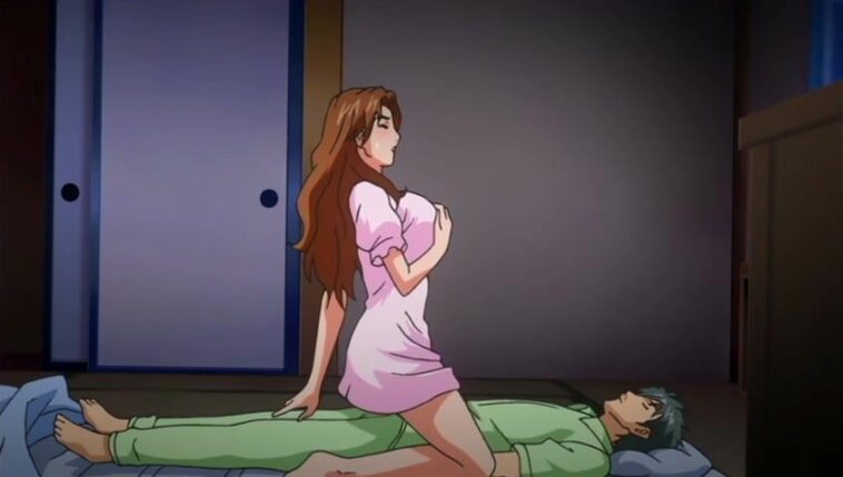 Hentai babe in sleepwear decides to do some cock riding