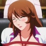 Anime nurse with big boobs tries bouncing on the dick