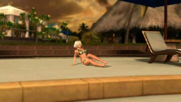 Hot volleyball girl and her adventures - 3D video