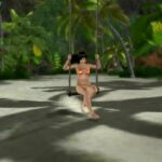 3D babe in a micro bikini having a great time on beach