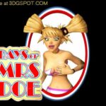 Mrs. Doe stops the cars with her busty chest - 3D porn