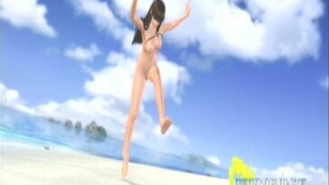 Beachside adventures of the volleyball girls - 3D video