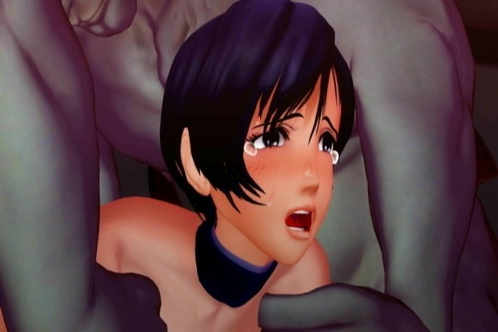 Short-haired babes and the horny monsters - 3D porn