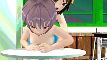 Cutest 3D lesbians having fun with the strap-on