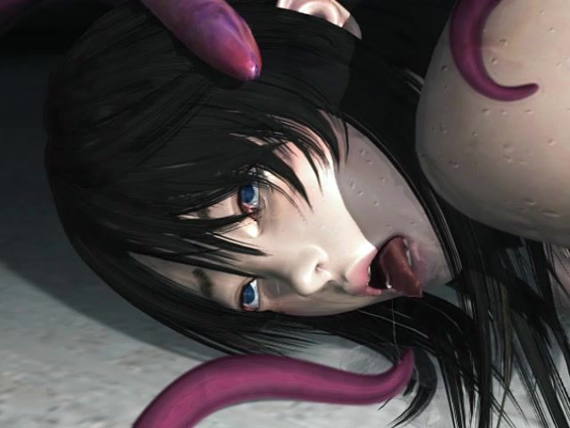 Scary pink tentacles banging the curvaceous 3D girl