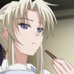 Inexperienced anime slut eats her first penis