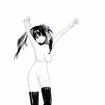 Manga girl dancing around totally naked - 3D porn