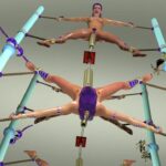 Purple-haired woman and a painful treatment - 3D porn