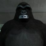 Perfect 3D babe and the gorilla man with a big dick