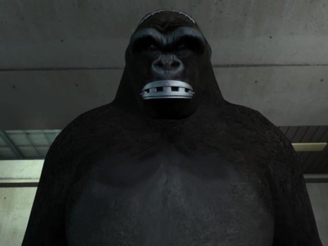 Perfect 3D babe and the gorilla man with a big dick