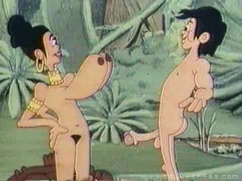 Cartoon Tarzan saves Jane and quickly bangs her pussy