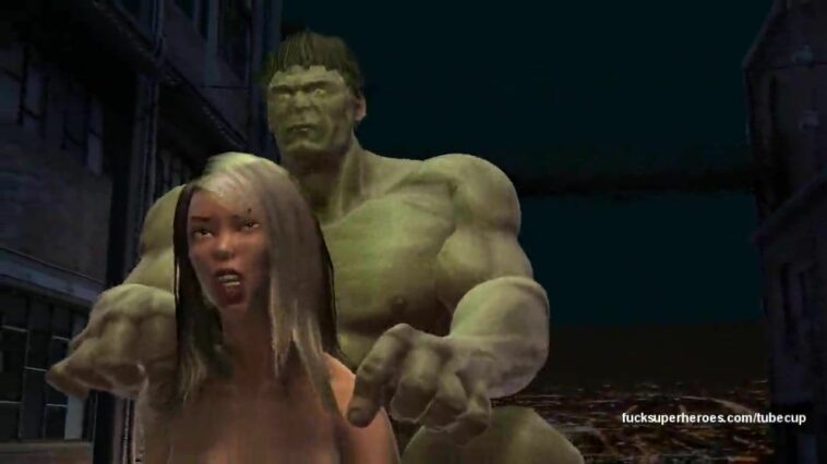 Hulk screws a sexy girl on the police car - 3D porn