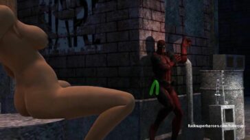 Perfect girl getting a banging from the 3D Deadpool