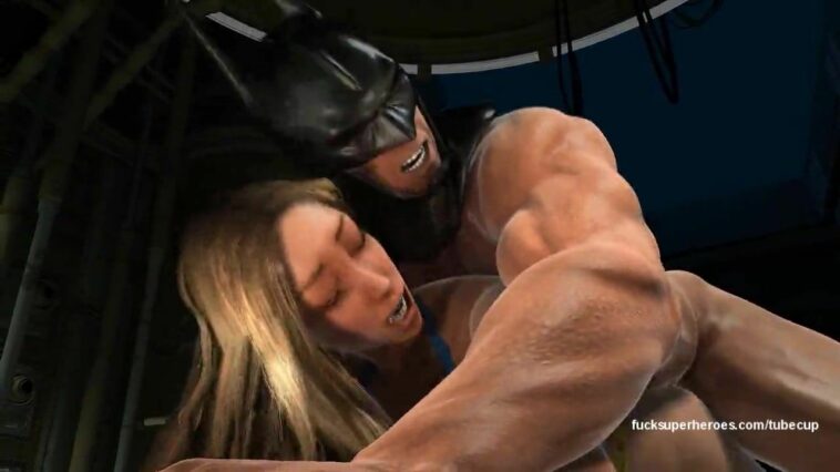 Supergirl saves Batman and has sex with him - 3D porn