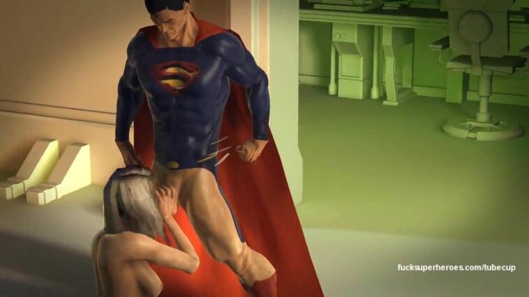 Horny Superman screws the curvy chick - 3D porn
