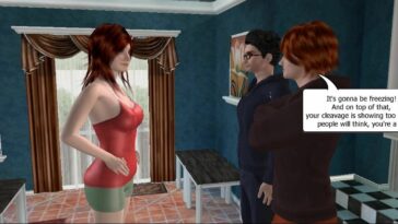 Ginevra Weasley sucks Harry Potter's cock - 3D porn