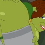 Shrek decides to get deep inside Fiona's tight booty