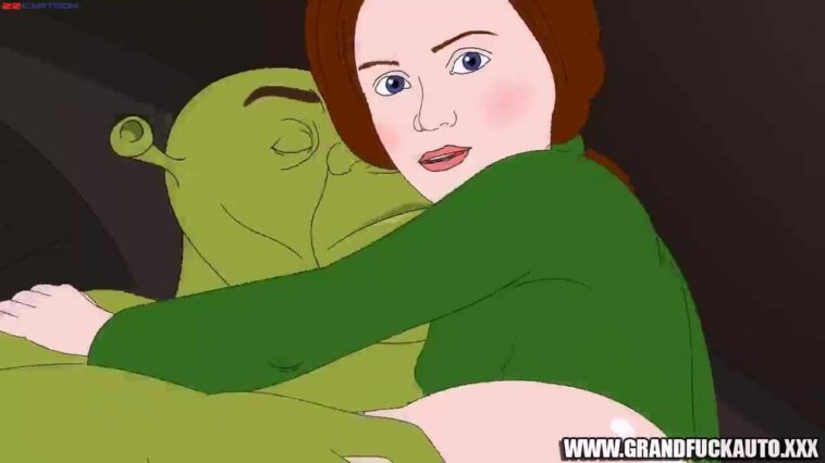 Shrek decides to bang Fiona's anus - cartoon porn