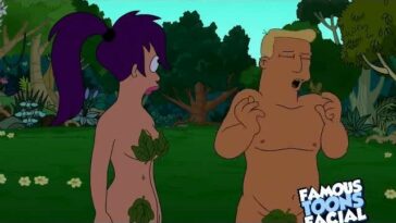 Leela fucks Zapp in the woods, this cartoon video features anal